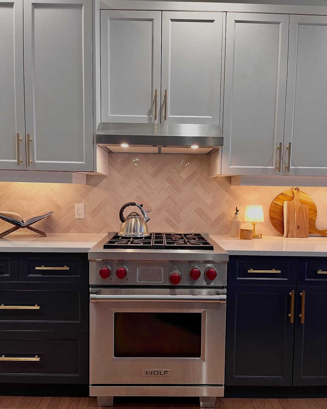Kitchen Herringbone Backsplash — Kitchen in Winnipeg, MB